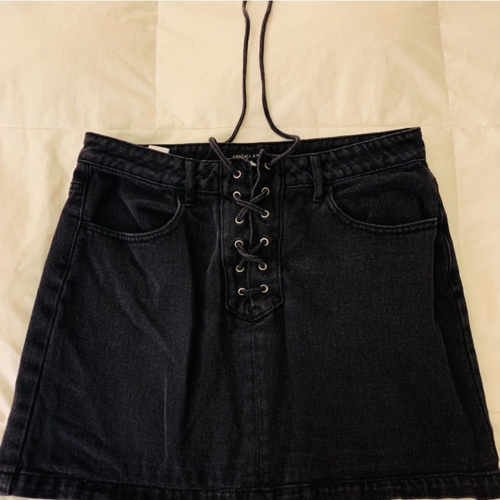 PacSun Kendall & Kylie Lace Up Denim Skirt